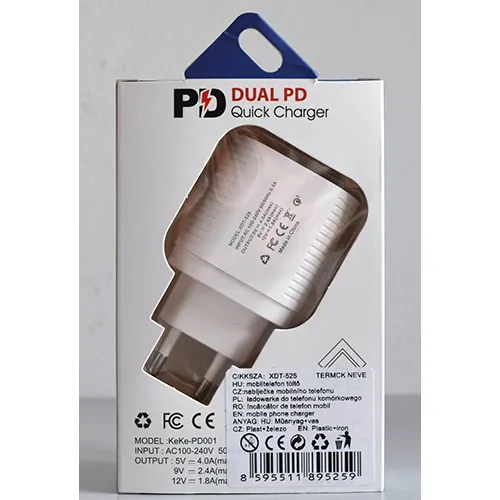 cargador USB DUAL PD 40W Quick Charger (foto 2)