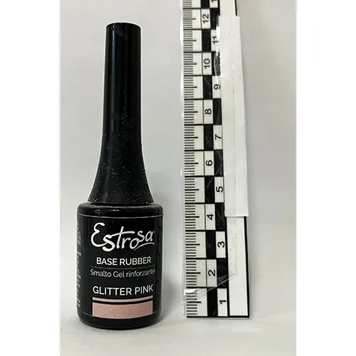 esmalte de uñas de gel Estrosa Base Rubber - Glitter Pink
