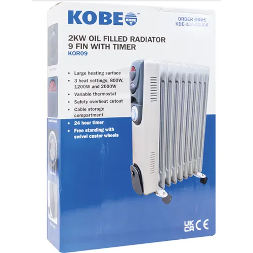 radiador Kobe Oil Filled Radiator 9 FIN 2kW (foto 2)
