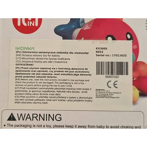 juguete sensorial IKONKA Octopus sensory toy for babies (foto 3)