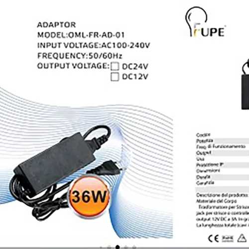 adaptador FUPE Alimentation Transformateur 12V 36 W
