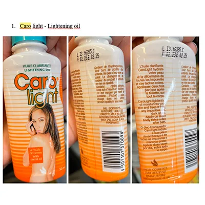 crema para aclarar la piel Angel Cosmetics Caro light lightening oil