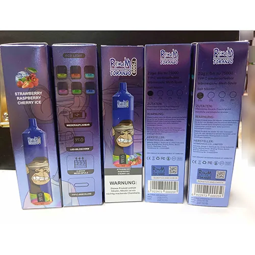 cigarrillo electrónico desechable RENdM TORANDO 7500 - STRAWBERRY RASPBERRY CHERRY ICE
