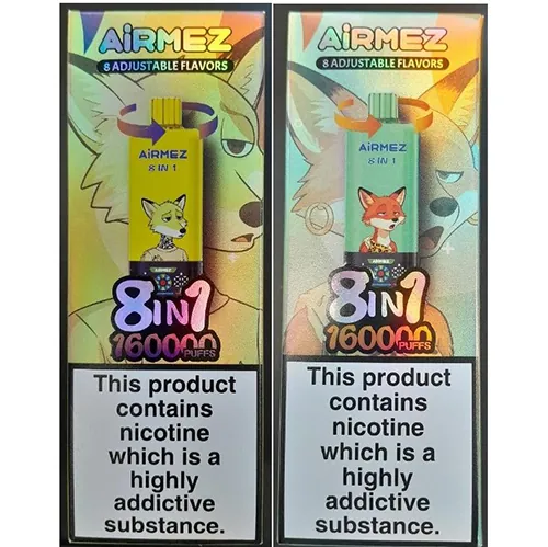 cigarrillo electrónico desechable AiRMEZ 8 ADJUSTABLE FLAVORS 8in1 160000 PUFFS