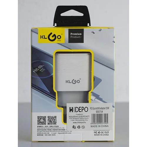 cargador USB KLGO PD 25W Single Port Adapter