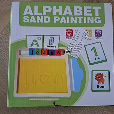 juguete de actividad de arena Lion Alphabet Sand Painting