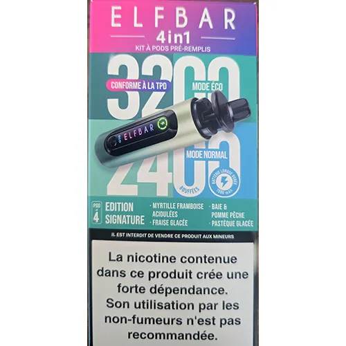 cigarrillo electrónico desechable Elfbar 4in1 prefilled pod kit (foto 2)
