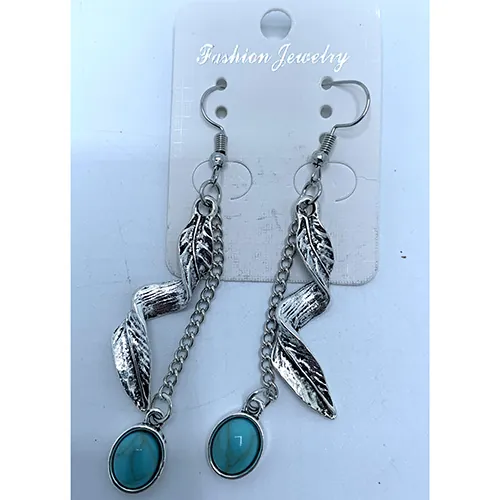 pendientes Silver leaf earrings