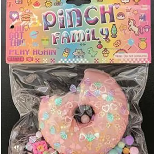 juguete de apretar Pinch Family Slime-Filled Doughnut
