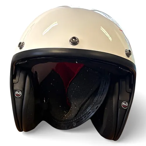 casco de moto Carburo Casco Jet Retro Choppy Bianco (foto 3)