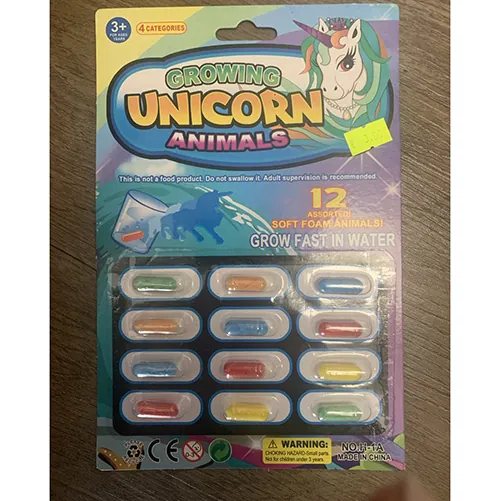 figuras expandibles de juguete Growing unicorn animals