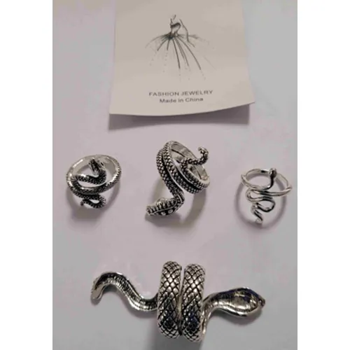 anillo Silver Snake Ring