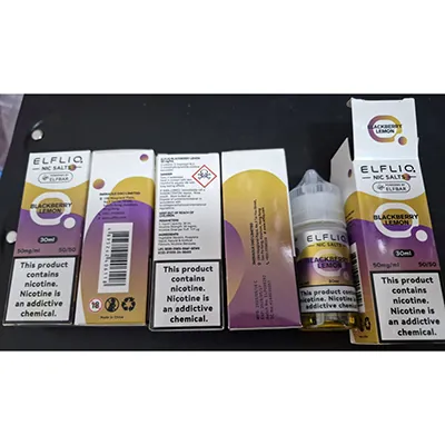 cartucho de cigarrillo electrónico Elfliq NIC Salt, Powerws BY Elfbar