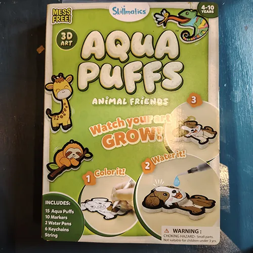 juguete expandible Skillmatics Aqua Puffs ‘Watch Your Art Grow’