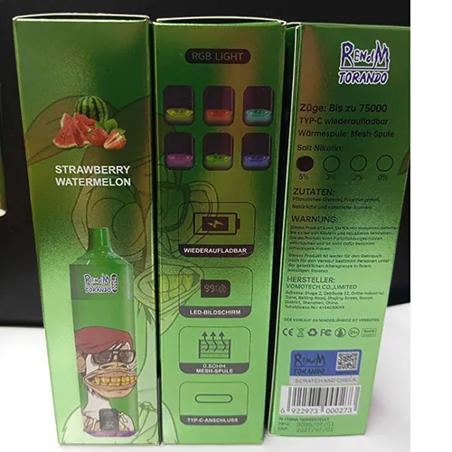 cigarrillo electrónico desechable RENdM TORANDO 7500 - Strawberry Watermelon