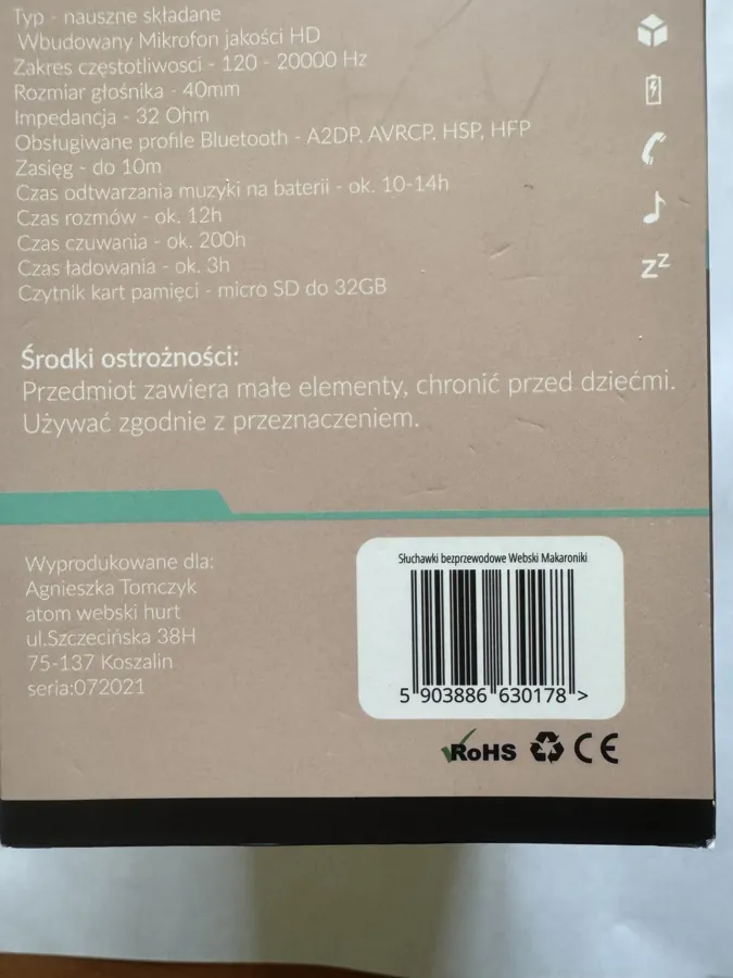 auriculares inalámbricos Webski Sluchawki bezprzewodowe (foto 3)