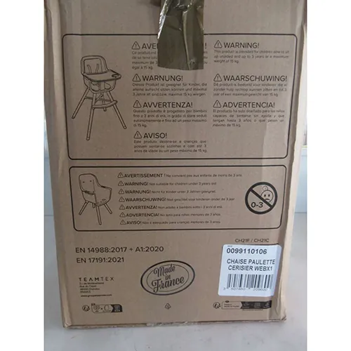 silla alta Auchan Baby Chaise haute Paulette 2 en 1 (foto 2)