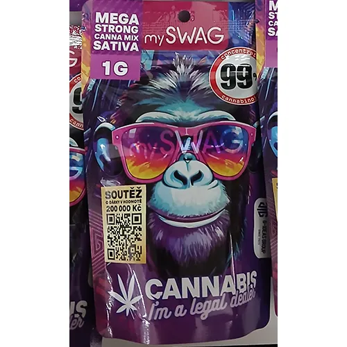 producto a base de hierbas para fumar mySWAG Mega Strong Canna MIX Sativa