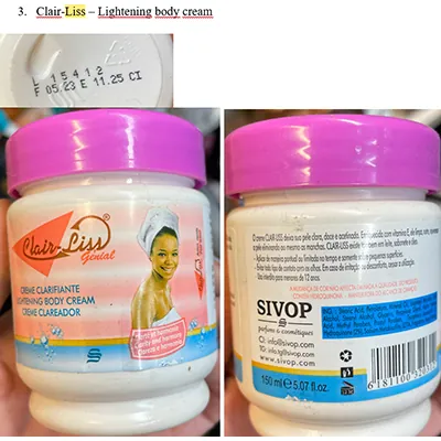crema para aclarar la piel Sivop parfums and cosmetiques Clair-Liss