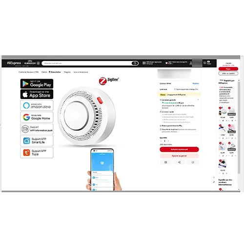 detector de humo ZIGBEE Smoke Detector