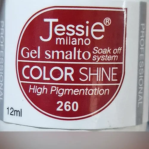 esmalte de uñas de gel Jessie Milano Color Shine pigmentazione 260 e 262