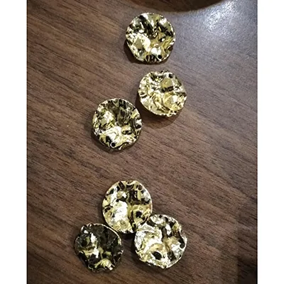 colgante Metal pendant circle gold (B89)