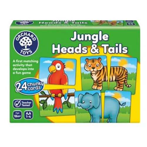 juguete de cartas Orchard Toys Jungle Heads & Tails