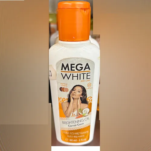 aceite para aclarar la piel Mega white Brightening oil carrot coco