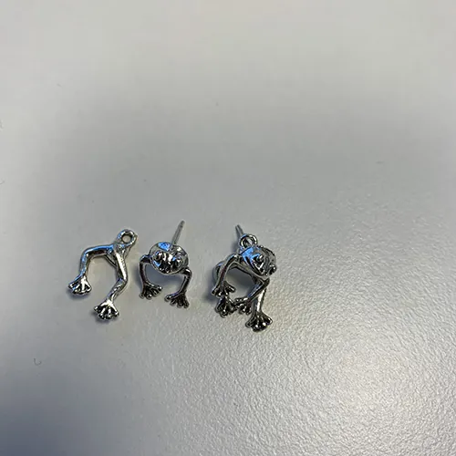pendientes Silver Frog Earring