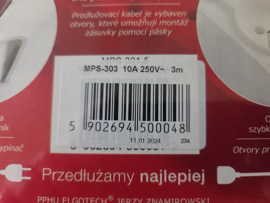 plomo de extensión Przedluzacz (foto 2)